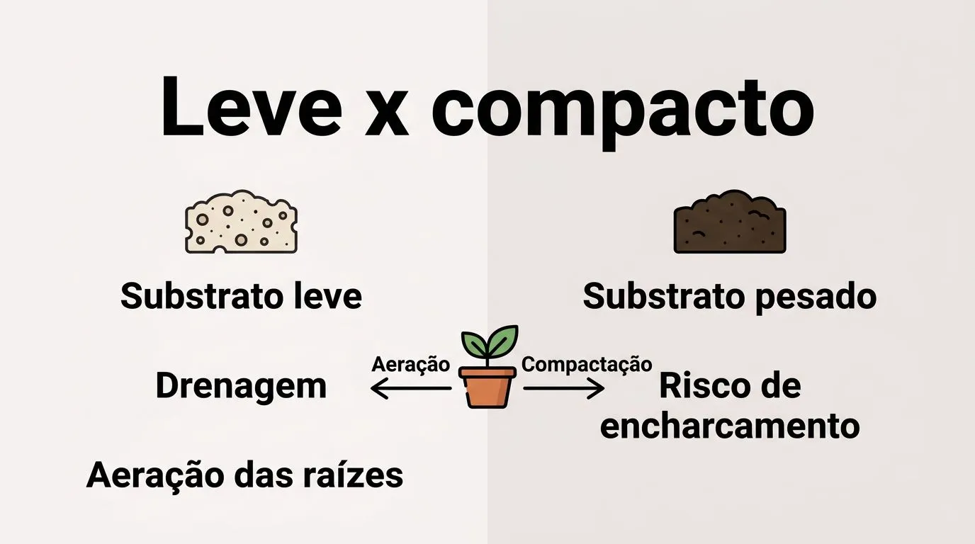 Comparativo entre substrato leve e drenável versus substrato pesado e compacto para a Pilea
