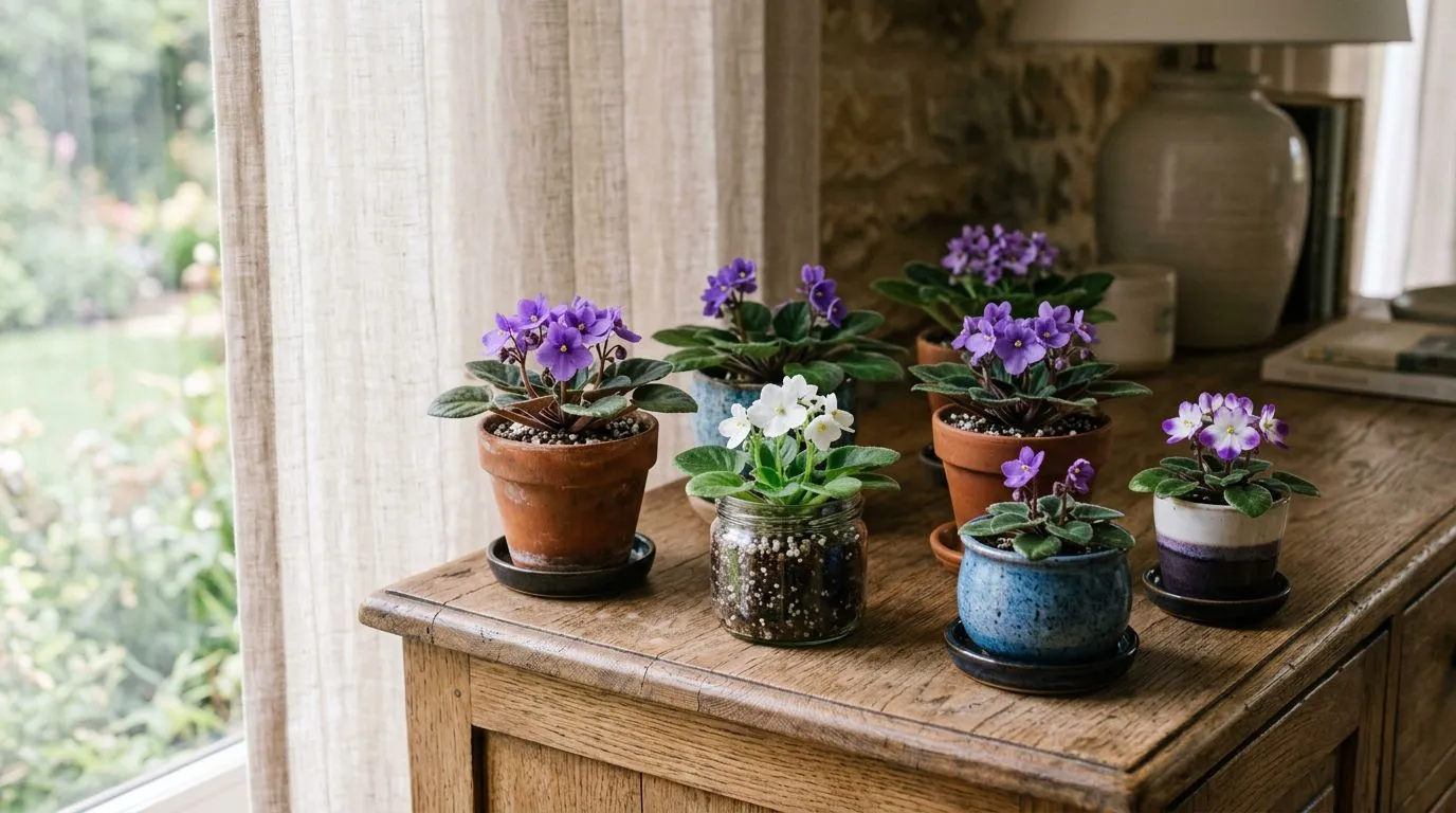 Como cuidar de Violetas: guia prático para luz, rega, substrato e floração