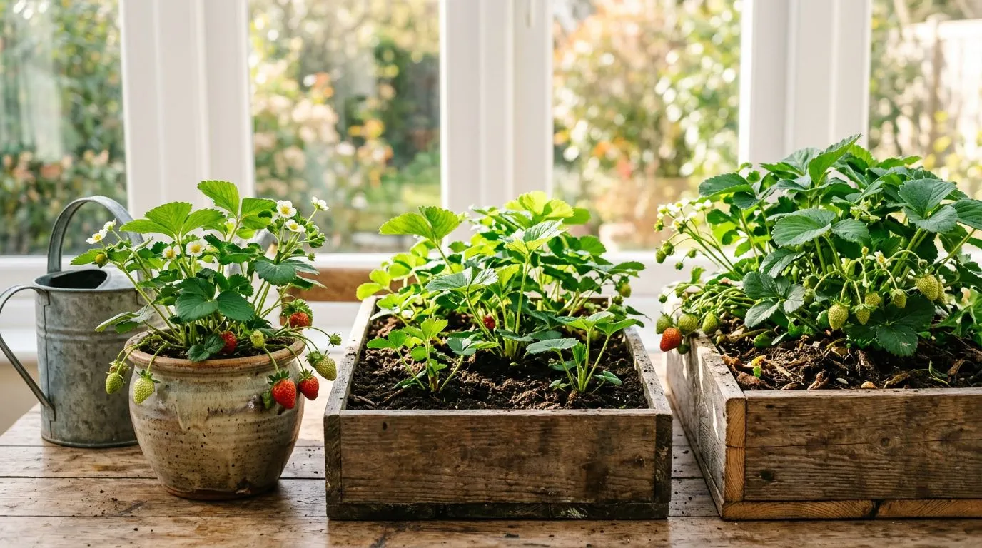 Como plantar Morango em casa: guia completo para vaso, jardineira e canteiro