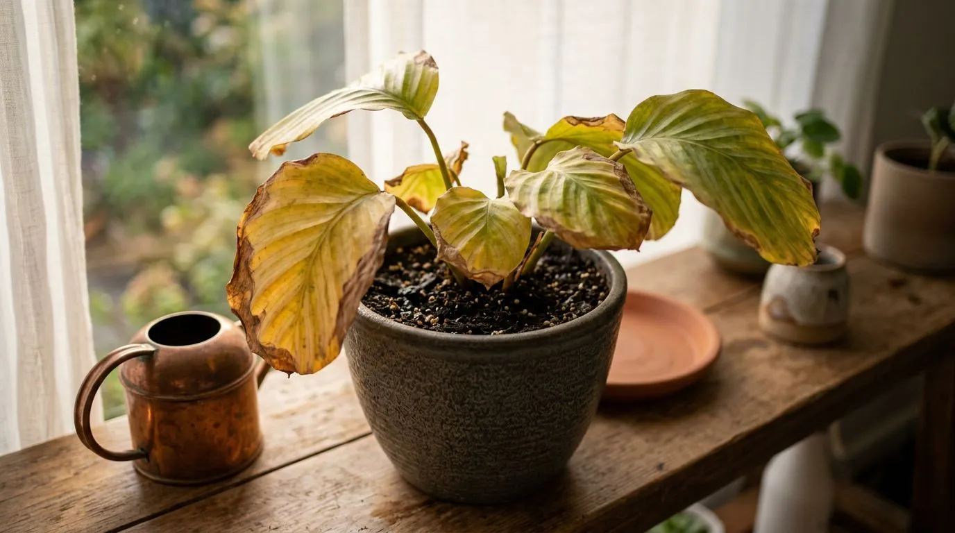 Por que as folhas ficam amarelas? Guia prático para diagnosticar a causa certa e recuperar a planta