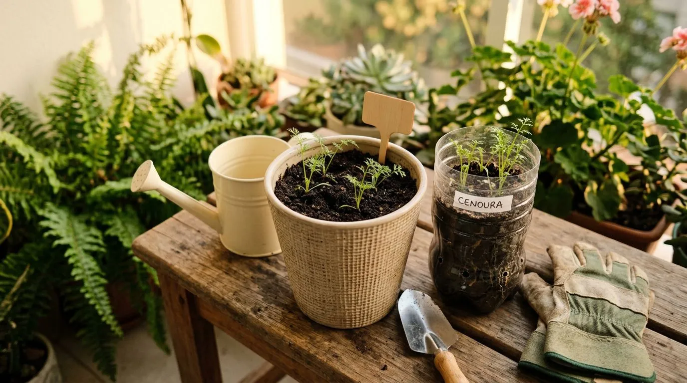 Como plantar Cenoura em vaso ou garrafa PET: passo a passo para raiz grossa e bonita