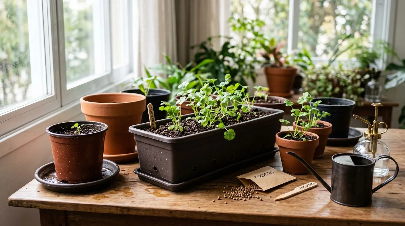 Como plantar Coentro em casa: do germinar da semente à colheita sem segredos