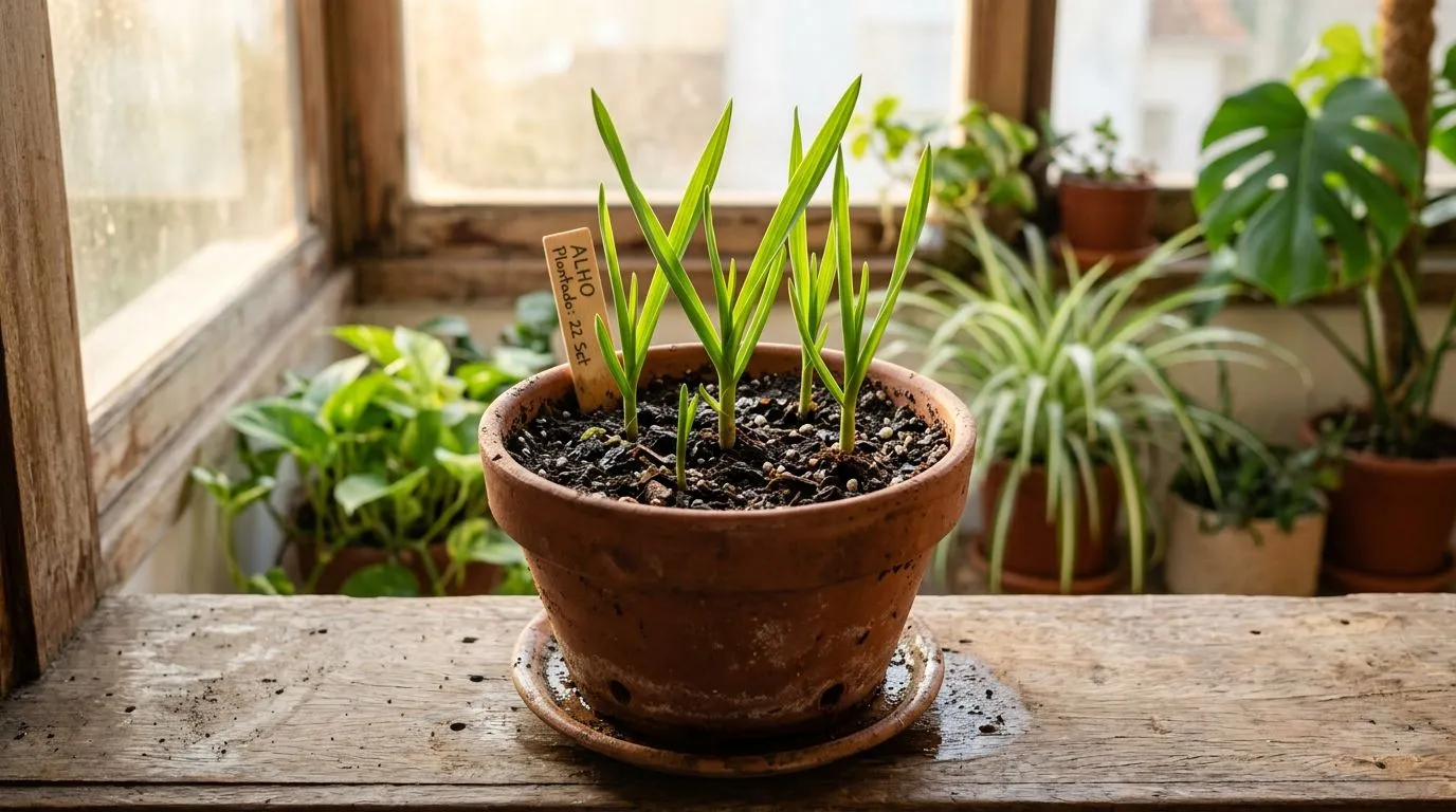 Como plantar Alho em vaso a partir do dente de alho: guia de rega, luz e colheita