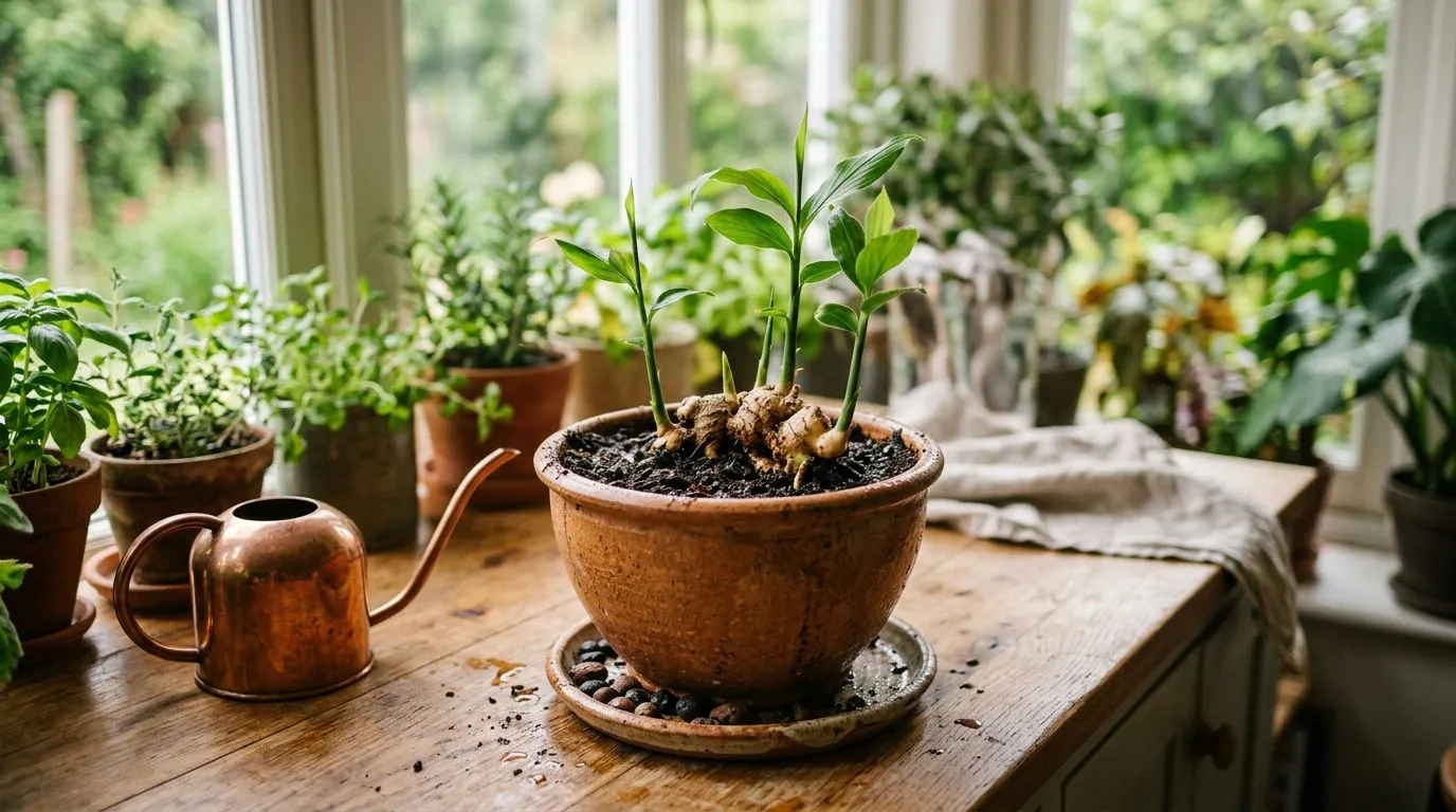 Como plantar Gengibre em vaso: do broto à colheita em pequenos espaços