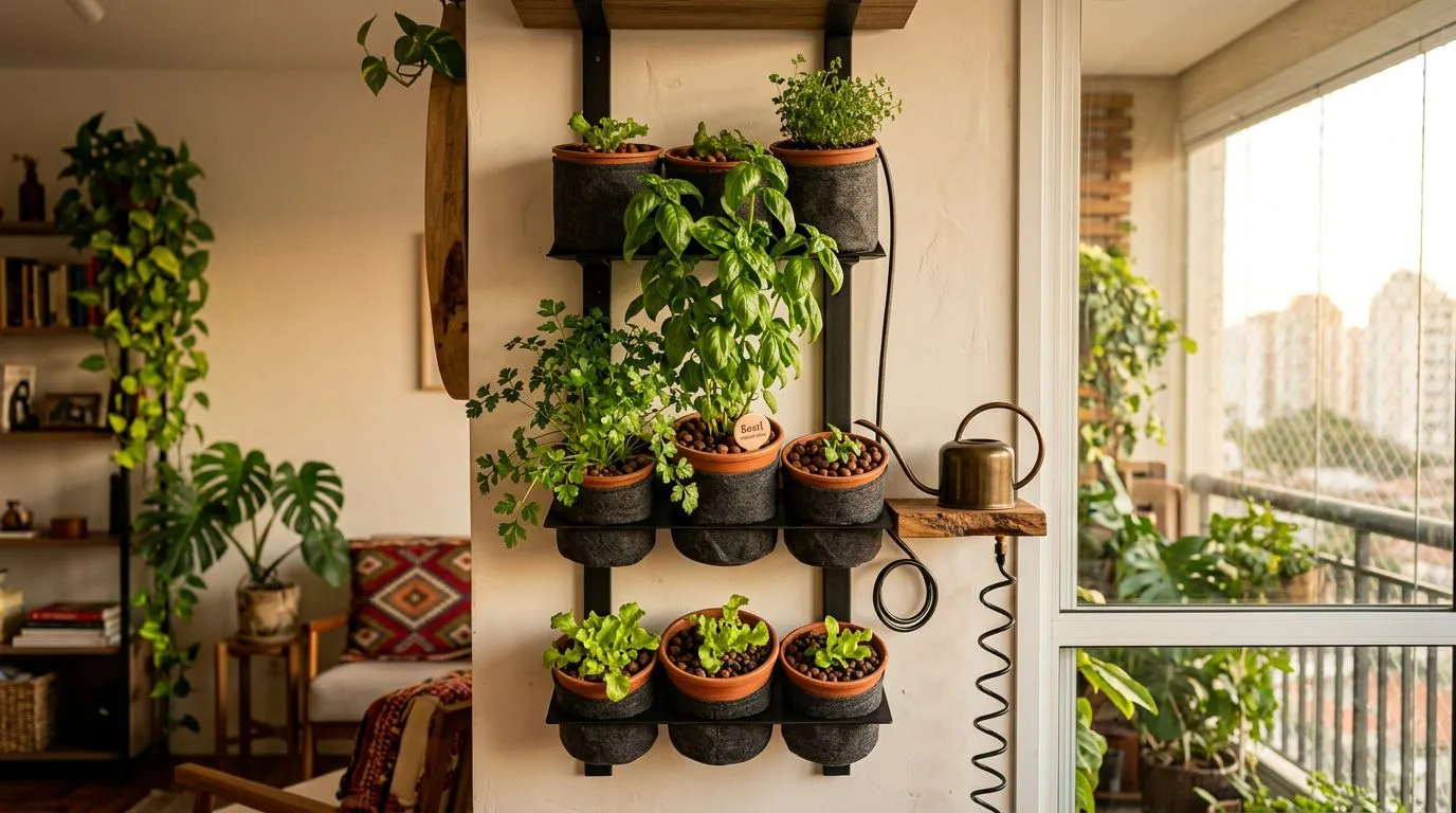 Como fazer Horta Vertical em apartamento: materiais baratos e melhores plantas