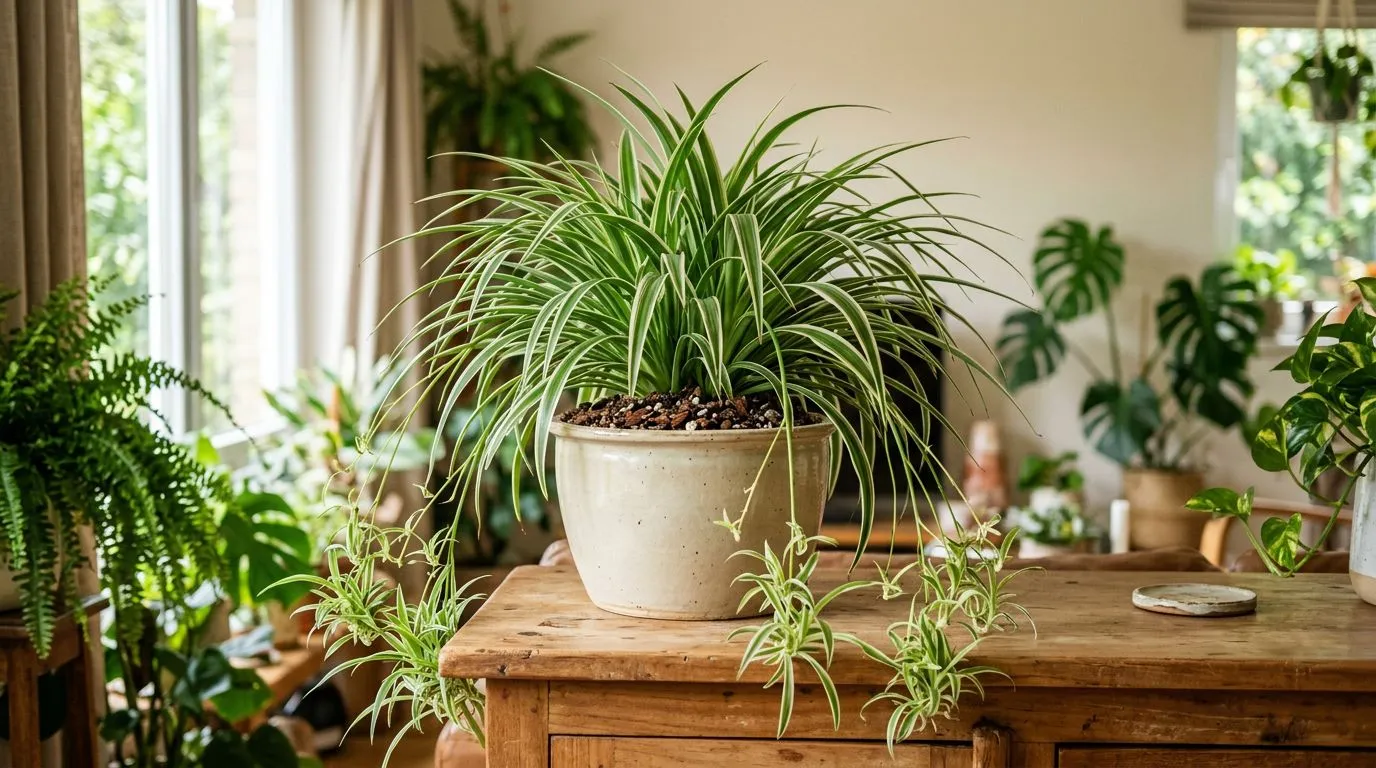 Como cuidar do clorofito dentro de casa: luz, rega, substrato e como deixar a planta mais cheia