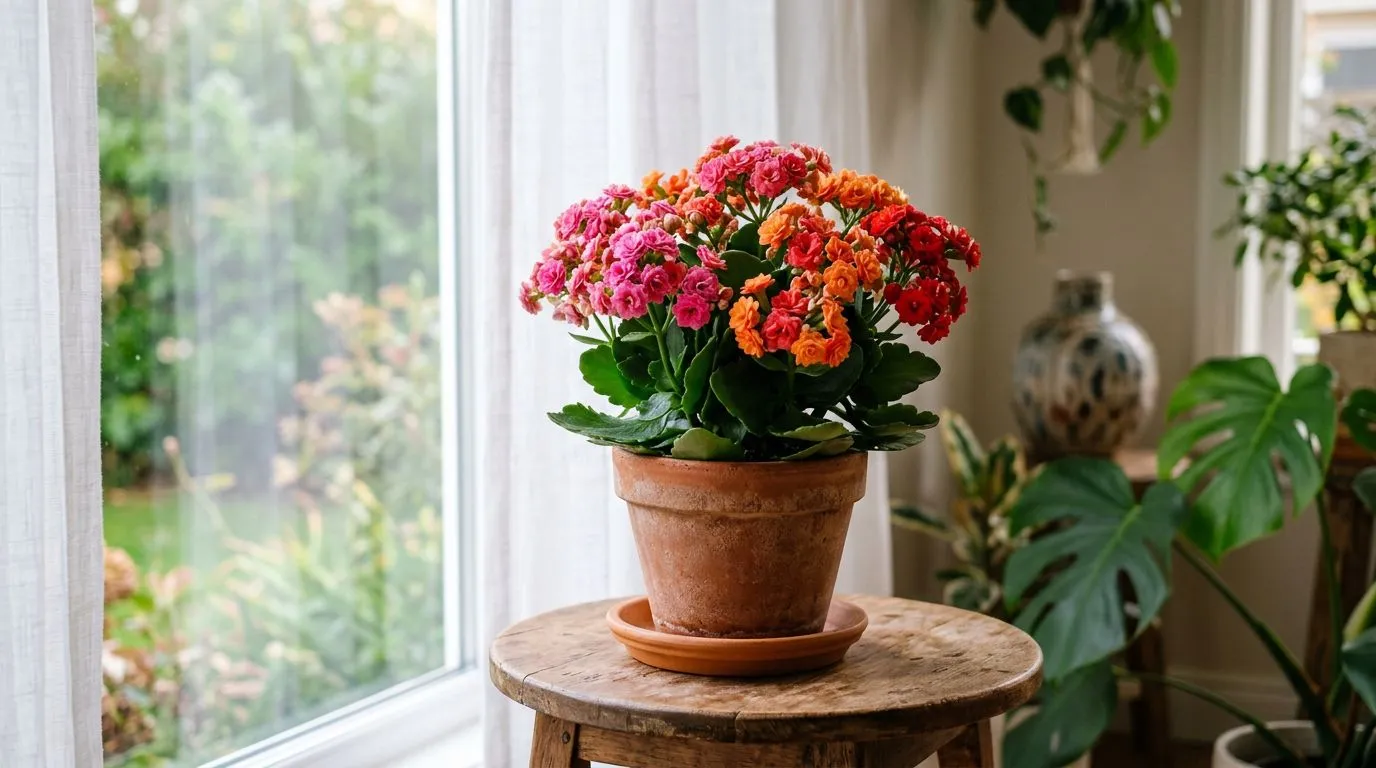 Como cuidar da calandiva em vaso: luz, rega, substrato, poda e sinais de erro para manter a floração