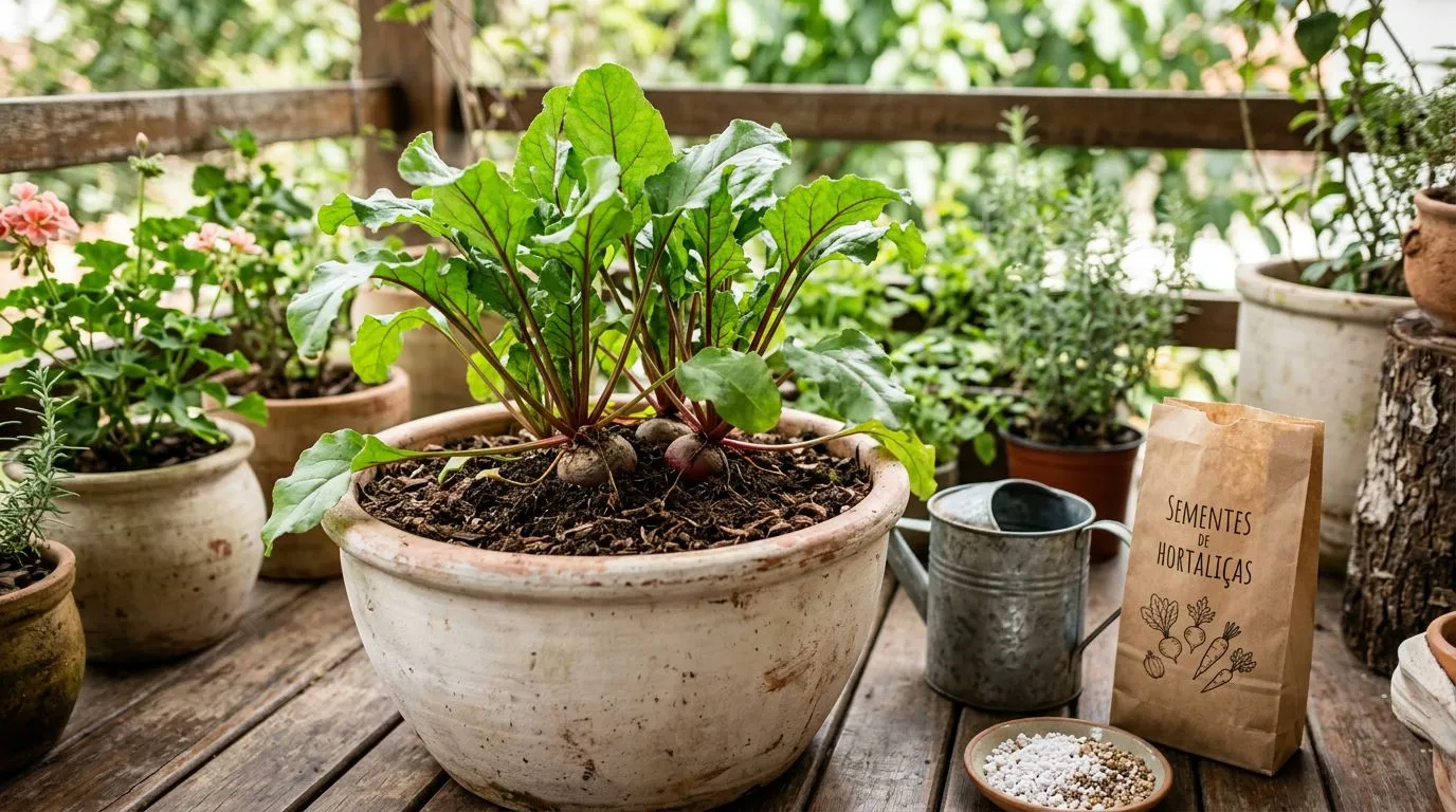 Como plantar beterraba em vaso: guia completo para acertar no recipiente, no substrato e na colheita