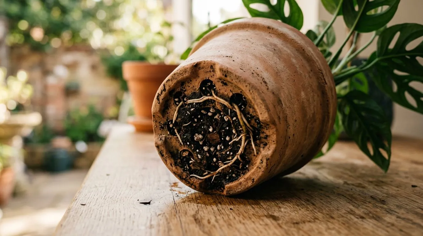 Raízes saindo do vaso: como saber se a planta está apertada e quando transplantar